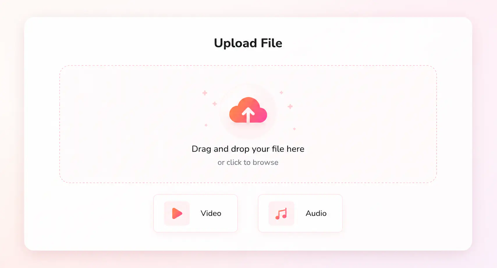subir un archivo de video para convertirlo a mp3