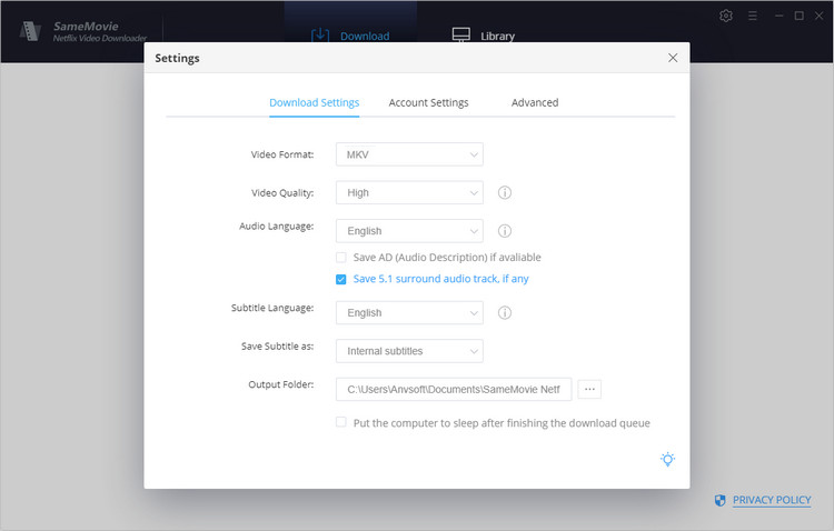 choose mkv as the output forrmat