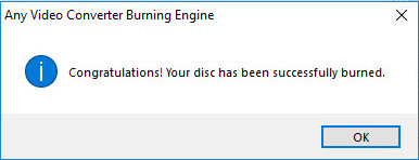 Burn DVD successfully
