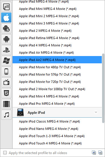 Convert 4k video to iPad air