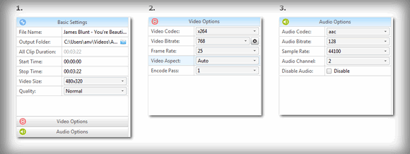 Set Parameters for Audio Files
