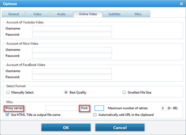 proxy server on youTube downloader