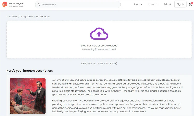 foundmyself image describer