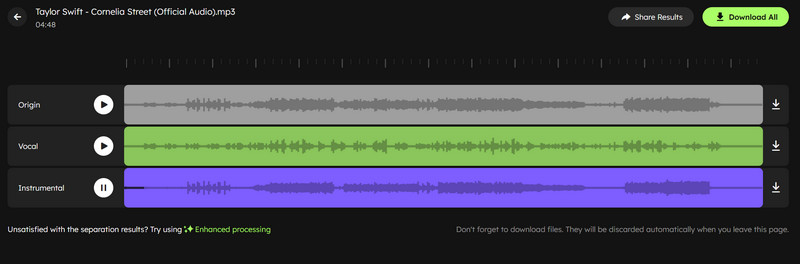 remove vocal from youtube url via easeus vocal remover