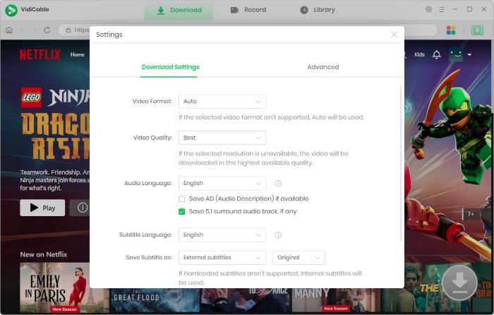 choose mp4 as the download format