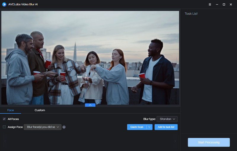 add video to avclabs video blur ai